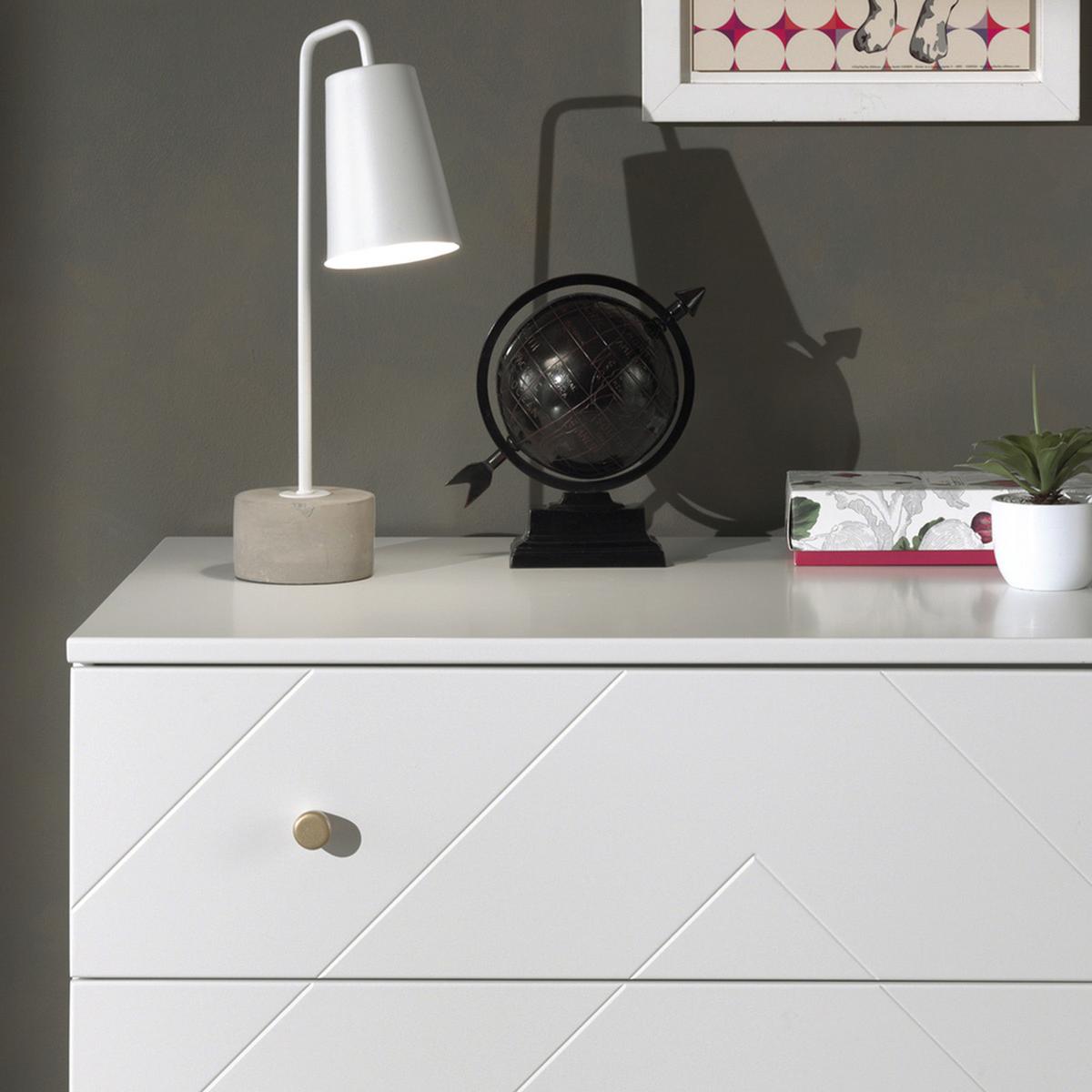 Kommode Billy Weiß - Goldfarben/Weiß, MODERN, Holzwerkstoff/Kunststoff (100/89/57cm) - Vipack