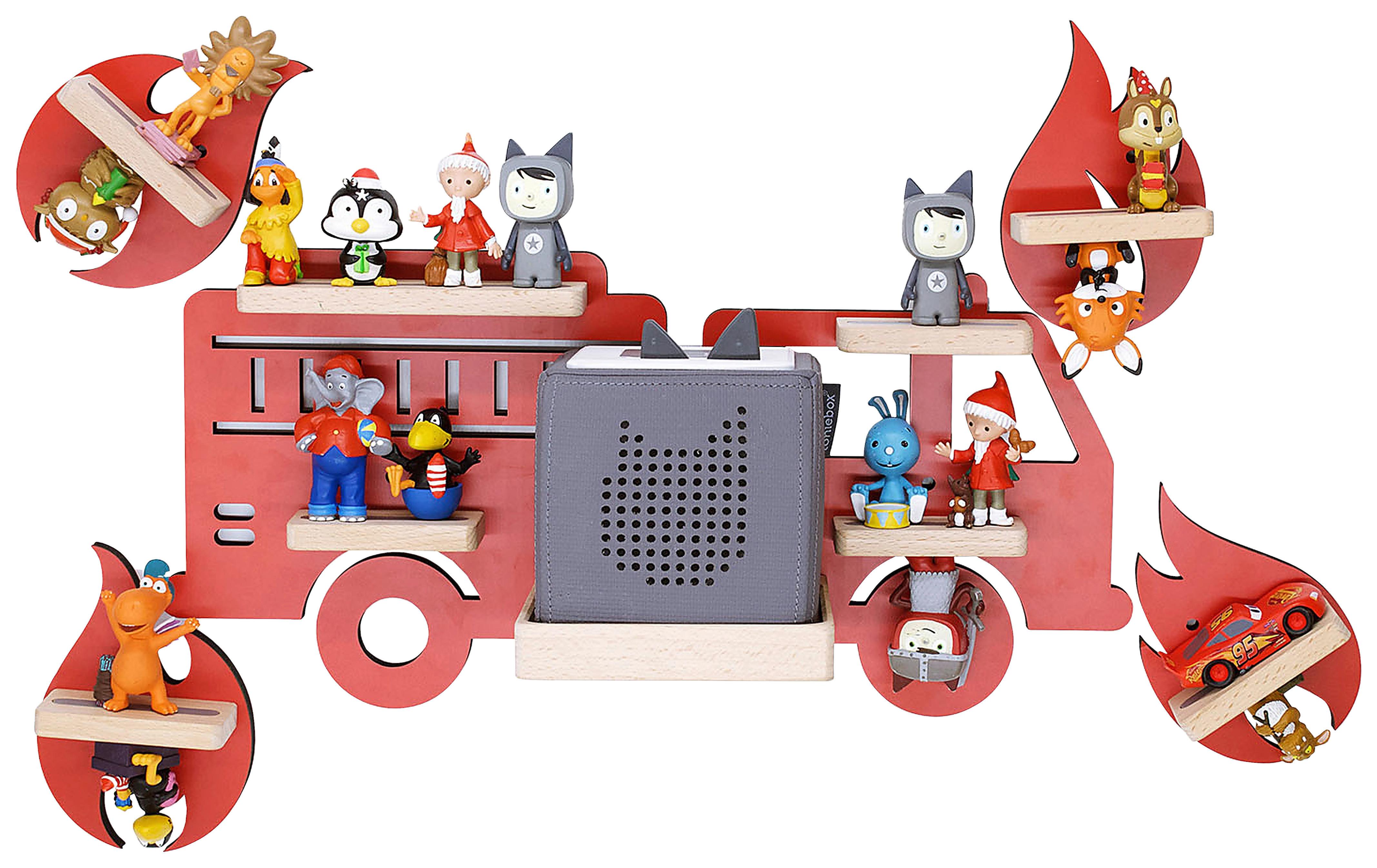 Kinderregal-Set Boarti 5-tlg. Rot - Rot, MODERN, Holzwerkstoff (44/40/19cm) - Livetastic