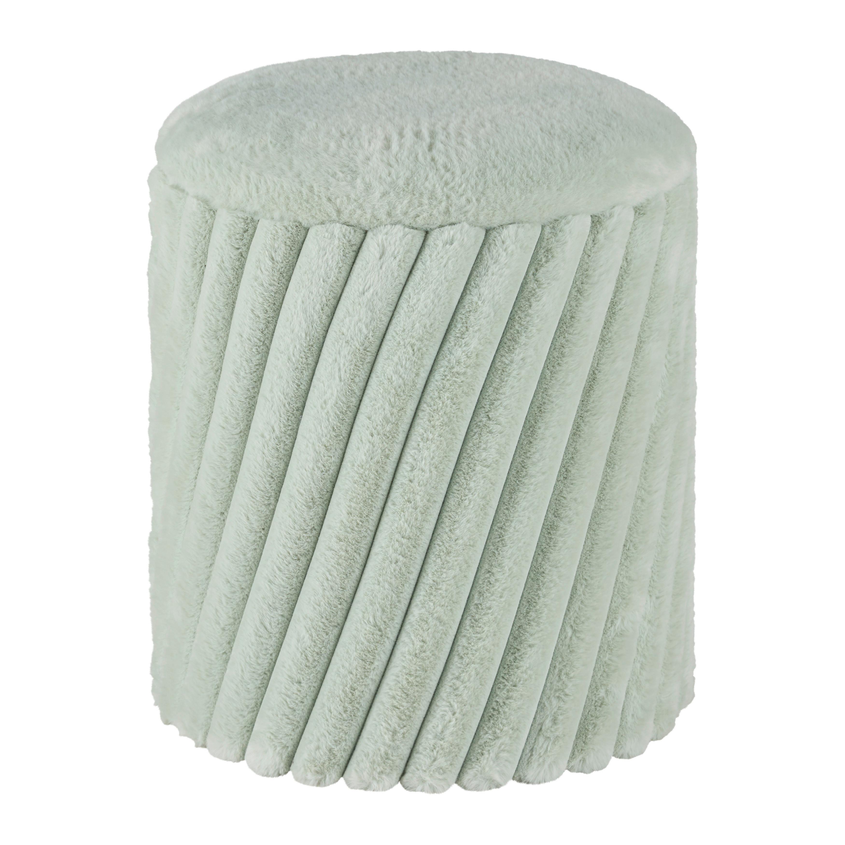 Hocker Cady Grün - Grün, ROMANTIK / LANDHAUS, Holzwerkstoff/Textil (37/40/37cm) - Mömax