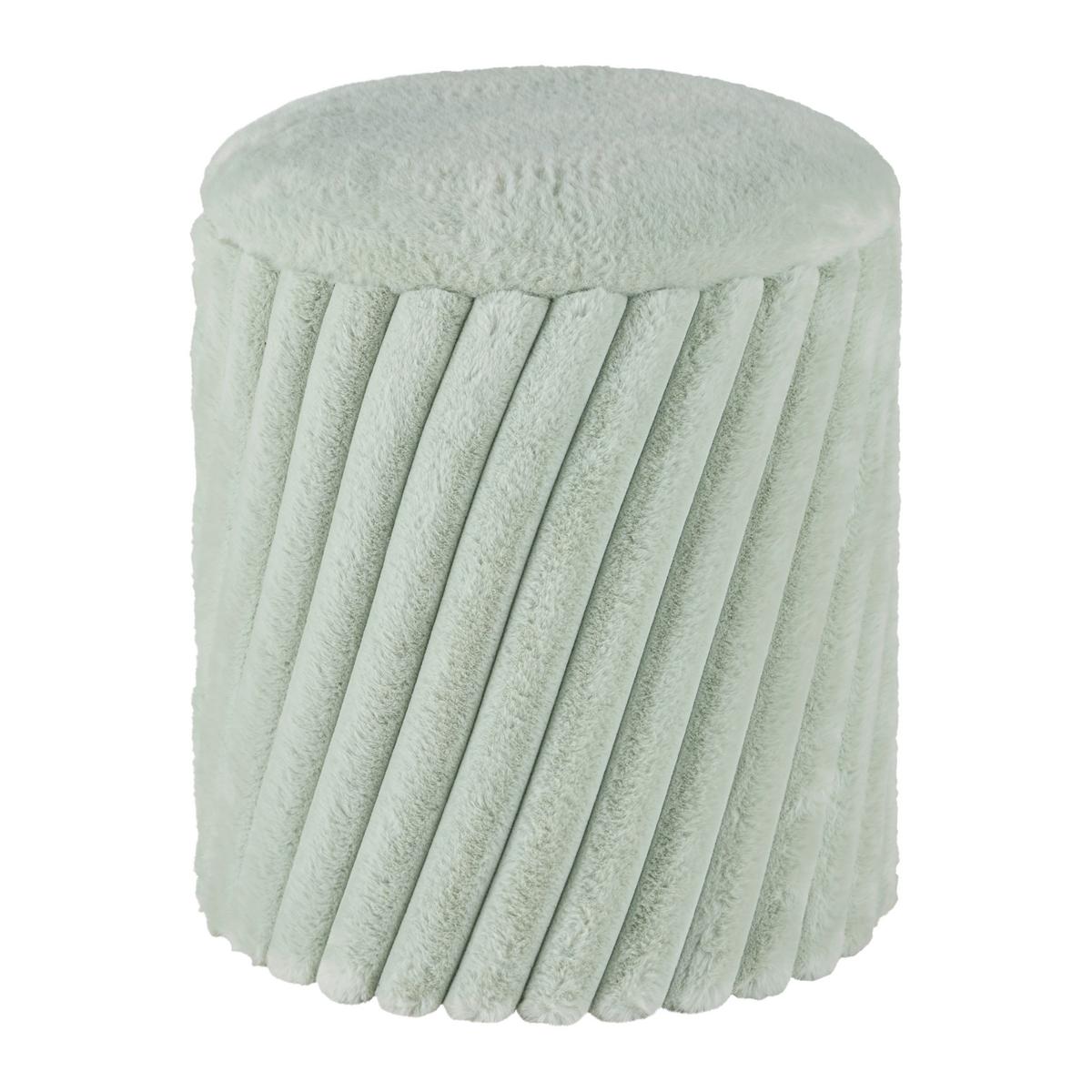 Hocker Cady Grün - Grün, ROMANTIK / LANDHAUS, Holzwerkstoff/Textil (37/40/37cm) - Mömax