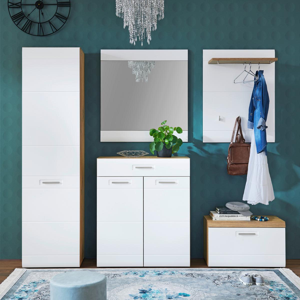 Oglindă Auris - alb, Modern (85/90/2cm) - Modern Living