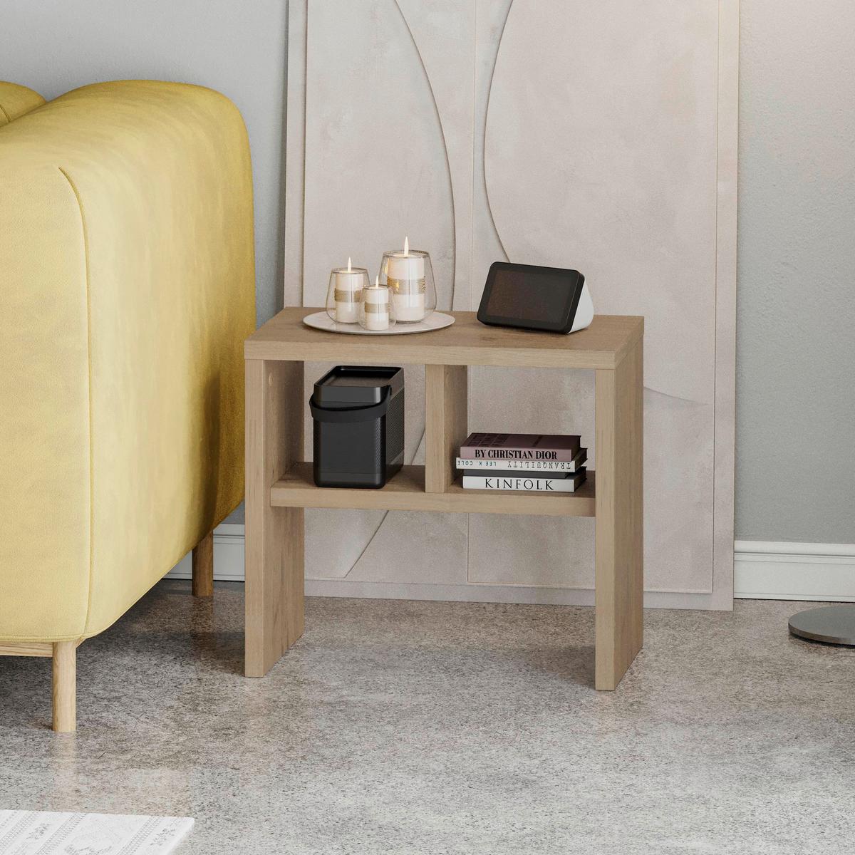 Beistelltisch Komoti ca. 50x45x30 cm Sonoma Eiche - Sonoma Eiche, Design, Holzwerkstoff (50/45/29.5cm) - Livetastic