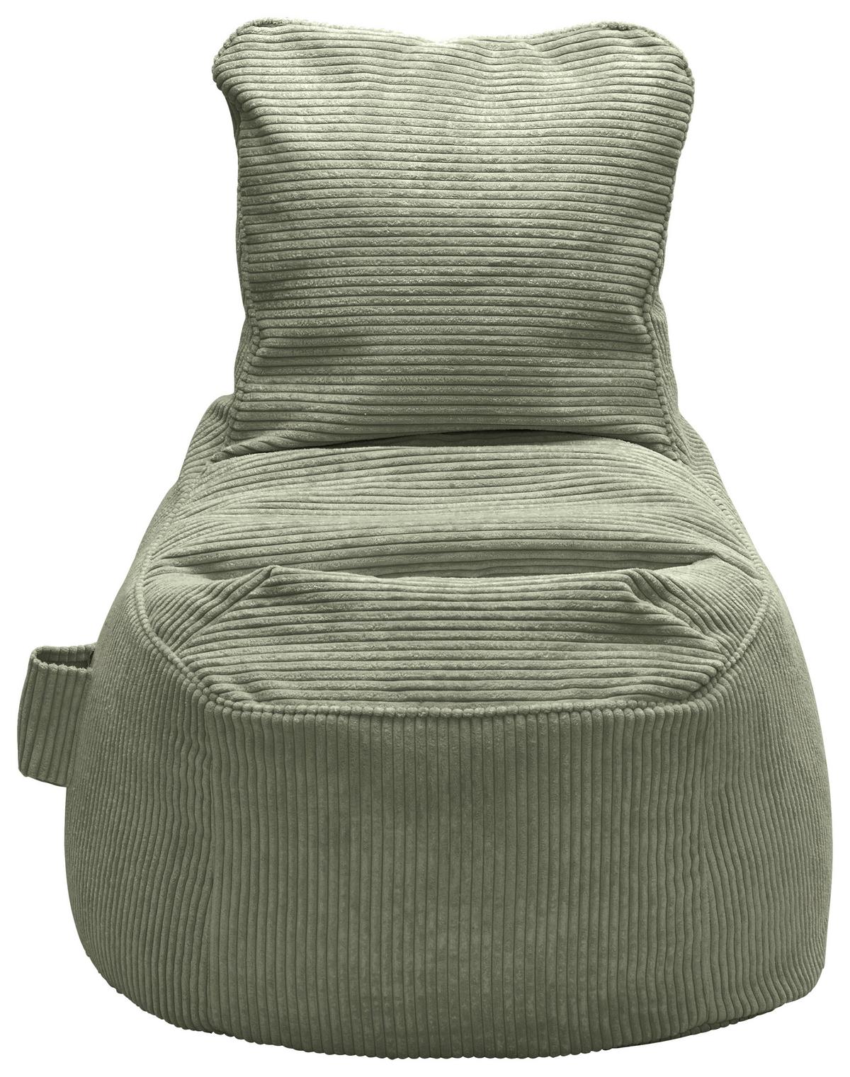 Sitzsack Cortona Cord Olivgrün - Olivgrün, MODERN, Textil (85/100/85cm) - Mömax