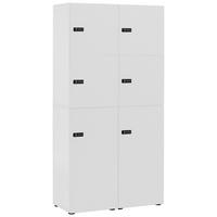 Garderobna Omarica Locked, Bela - bela, Design (90,8/185,2/40,65cm) - MID.YOU