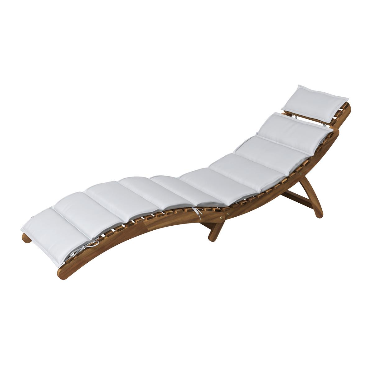 Napozóágy Natalie - bézs, Natur, textil/fa (180/62/54cm) - Mömax