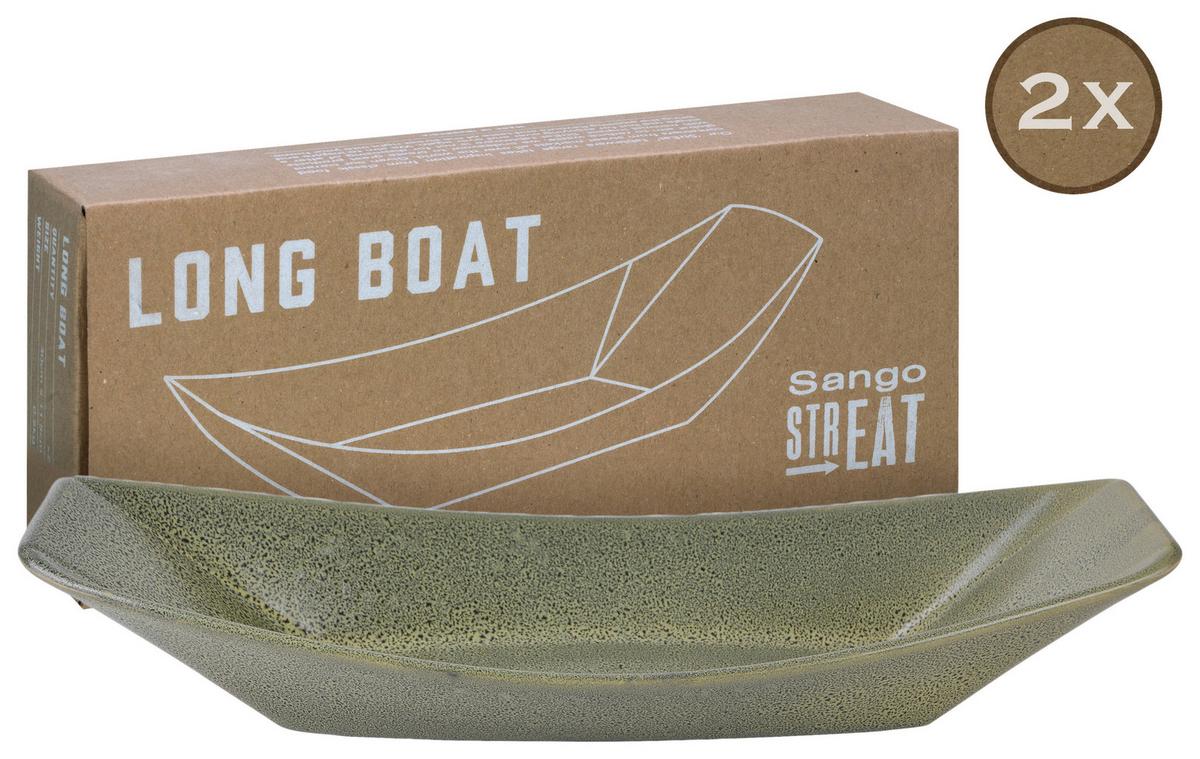 Set Posod Street Boat, 2-Delni - zelena, Basics, keramika (31/12cm) - Creatable