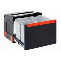 Einbauabfallsammler 11045 ca. 30l - Schwarz/Orange, Kunststoff (47/34,5/33cm) - Franke