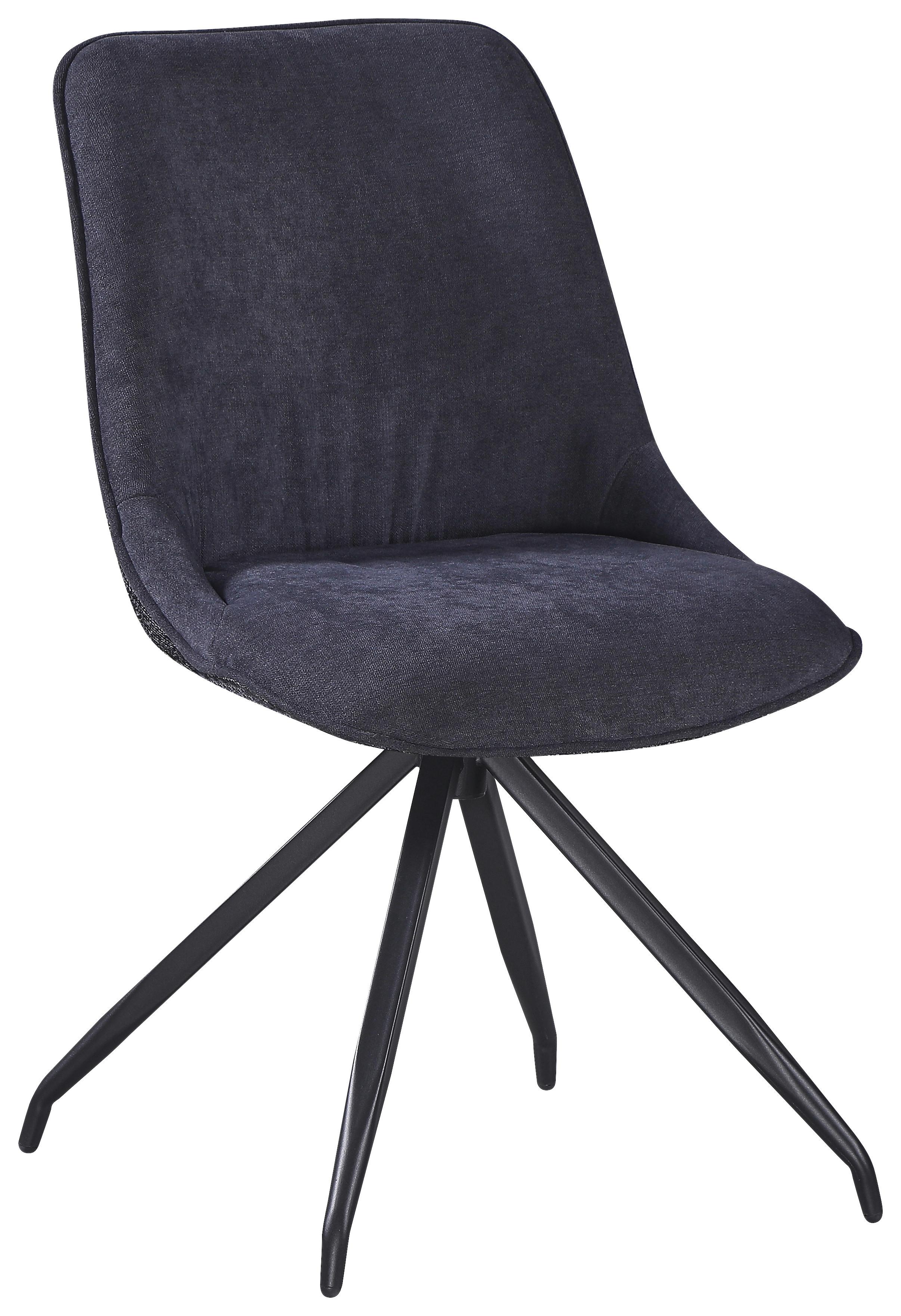 Stuhl Nova Grau - Schwarz/Grau, MODERN, Textil/Metall (51/85/61cm) - Premium Living