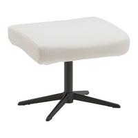 Hocker Como Ecru - Ecru/Schwarz, MODERN, Textil/Metall (52/43/41cm)