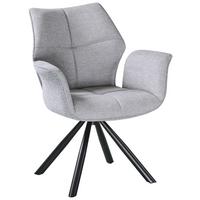 Naslanjač Antonia - siva/črna, Moderno, kovina/tekstil (45/88/62cm) - Mömax