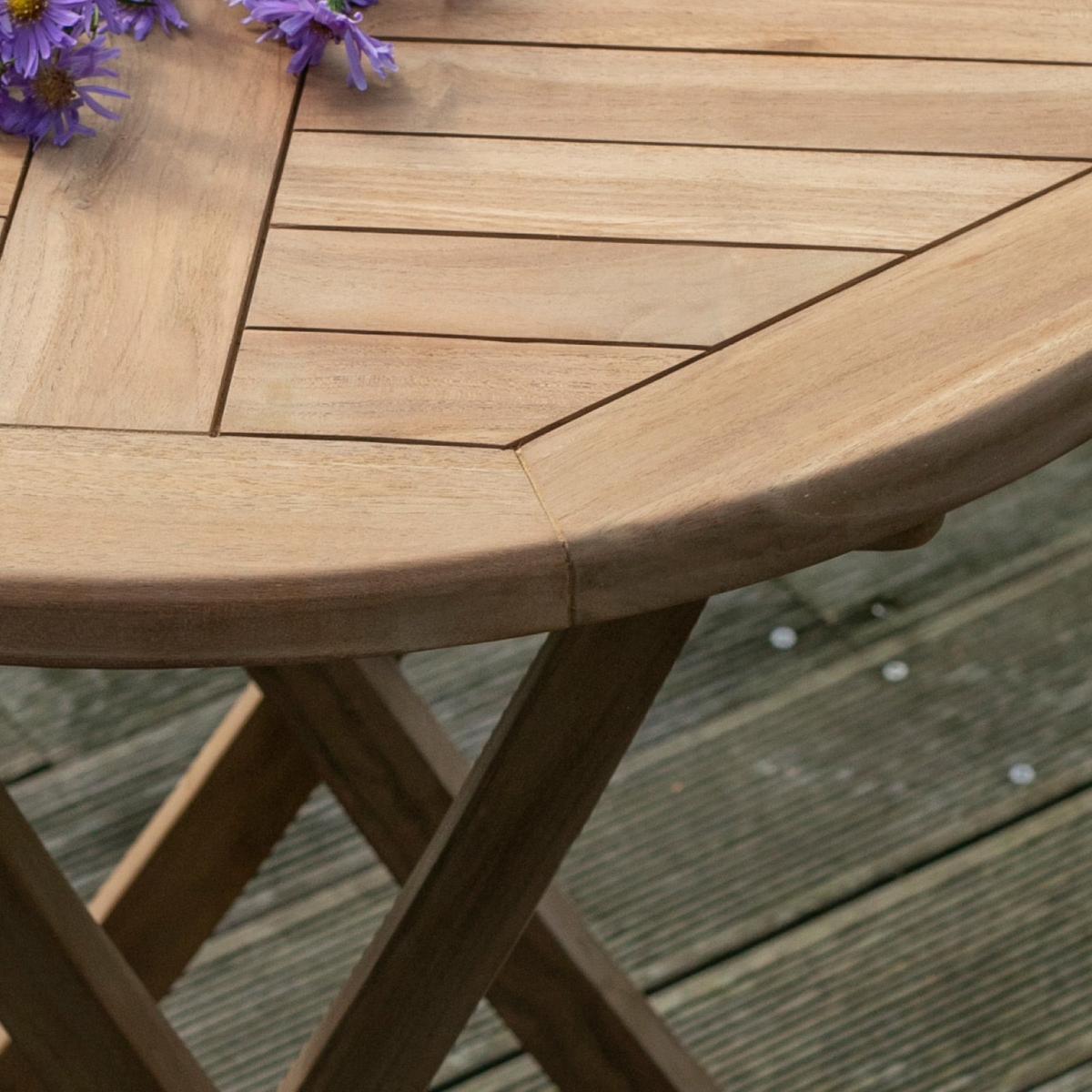 Gartenklapptisch Woodie ca. 70x75 cm Teak massiv - Teakfarben, Basics, Holz (70/70/75cm) - Gardenson