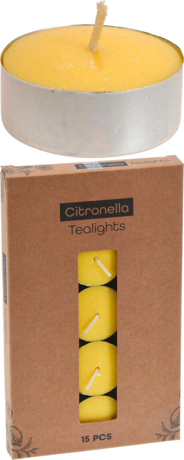 Teamécses Szett Citronella - sárga, természetes anyagok/fém (3,8/1,6cm)