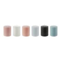 Tömbgyertya Dots - világoskék/fekete (8/9cm) - Premium Living