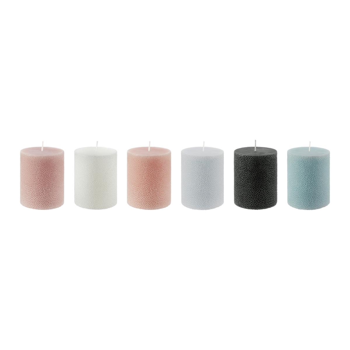Tömbgyertya Dots - világoskék/fekete (8/9cm) - Premium Living
