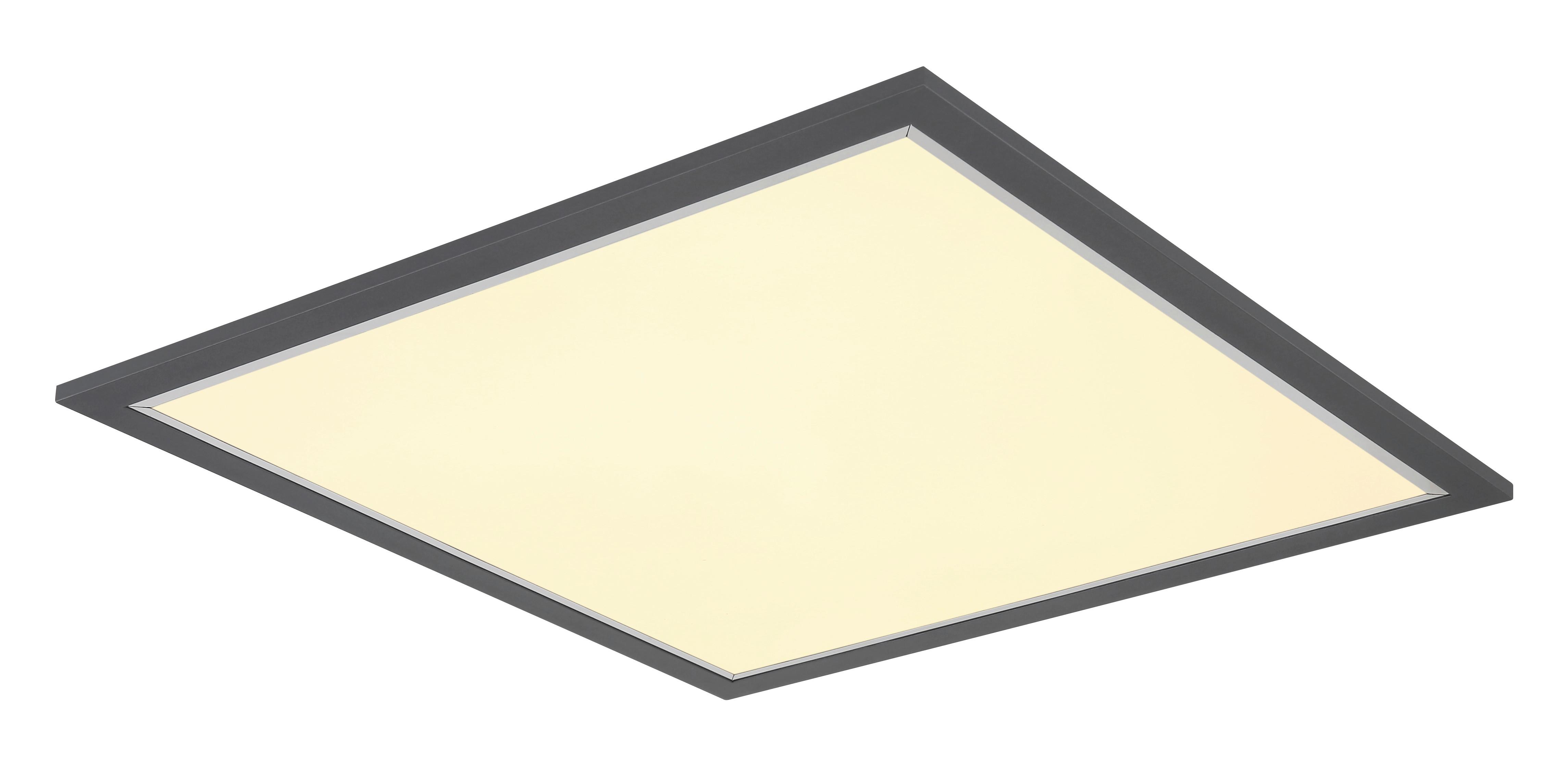 LED-DECKENLEUCHTE 41582D2 - Chromfarben/Weiss, Konventionell, Kunststoff/Metall (44,5/44,5/6cm) - Globo
