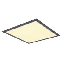 LED-DECKENLEUCHTE 41582D2 - Chromfarben/Weiss, Konventionell, Kunststoff/Metall (44,5/44,5/6cm) - Globo