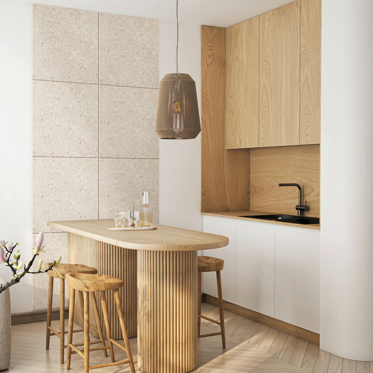 Akustikpaneel Beige Marmoroptik ca. 60x60cm - Perlmutt, Basics, Textil (60/60cm)