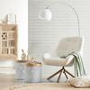 Sessel in Weiß - Weiß/Naturfarben, MODERN, Holz/Textil (100/150/40cm) - Premium Living