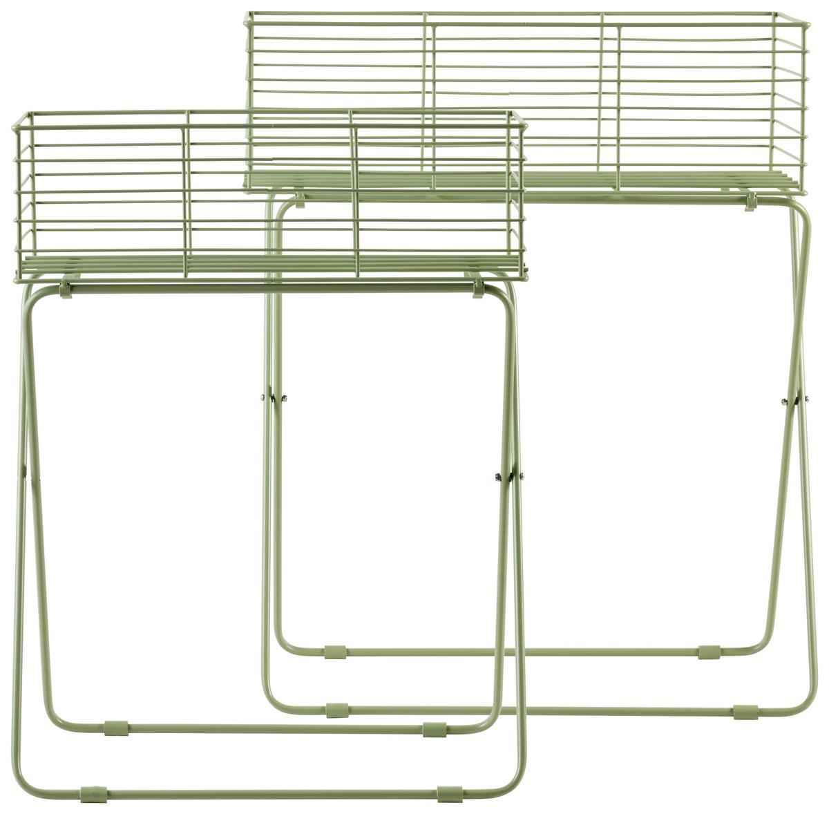 Növénytartó Green Times - pasztellzöld, Basics, fém (50/60/24cm) - Modern Living
