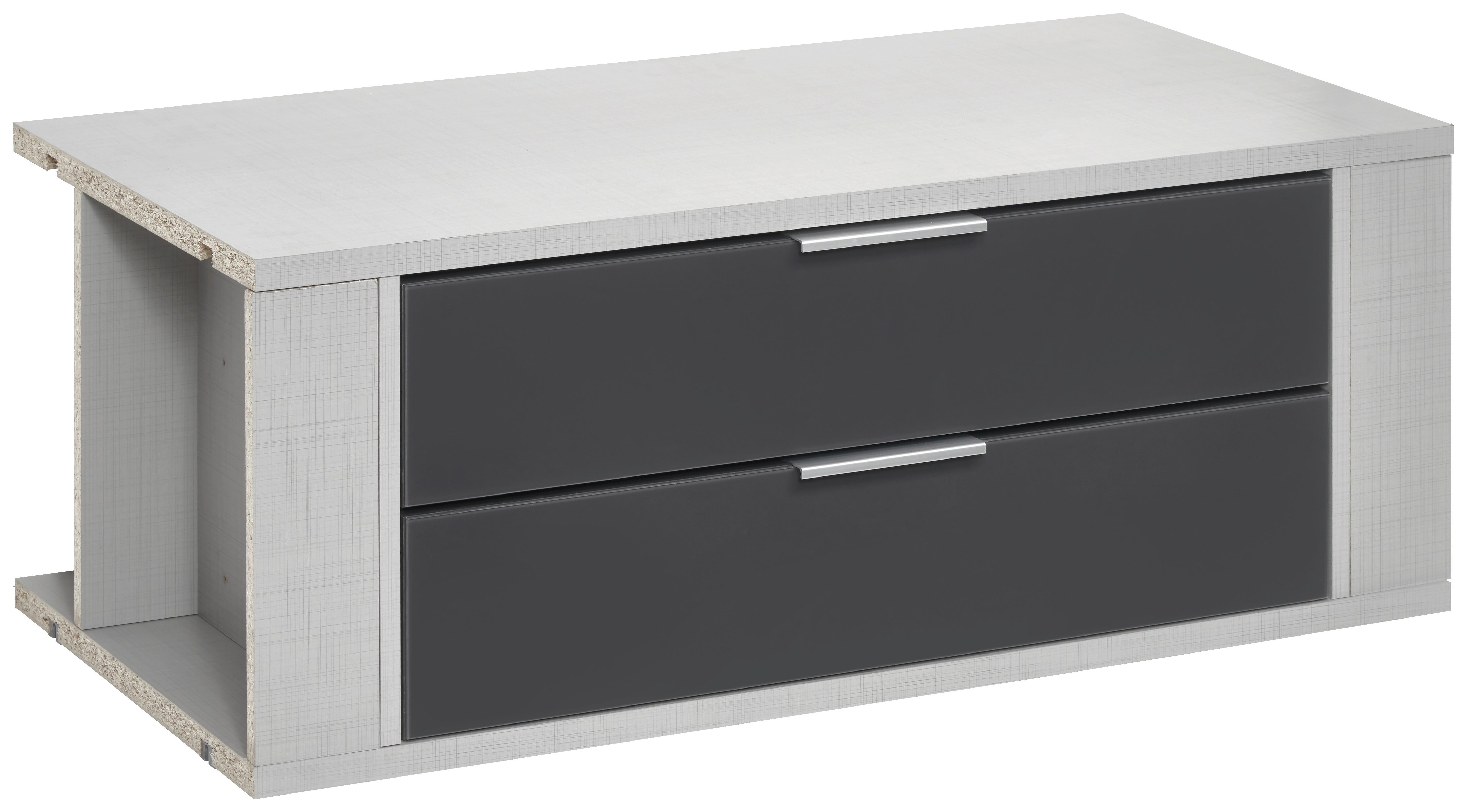 Schubkasteneinsatz Fresh ca. 96x35x50 cm Grau - Grau, MODERN, Glas/Holzwerkstoff (96/35/50cm) - MID.YOU