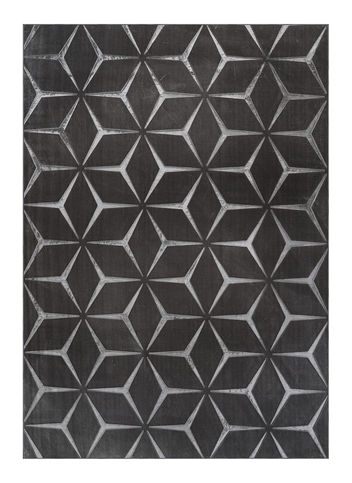 Flachwebeteppich Calma 225 Anthrazit 120x160 Cm - Anthrazit, Basics, Textil (120/160cm) - Kayoom
