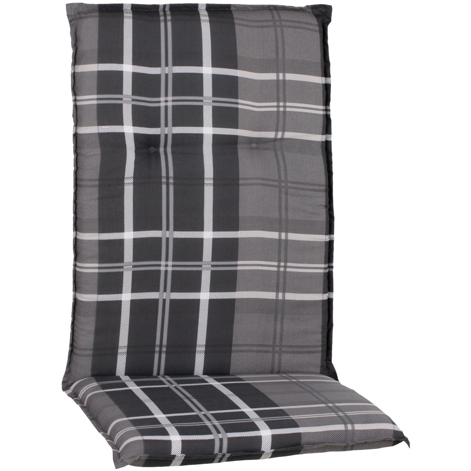 Hochlehner-Auflagen Beckley 4 er-Set ca.118x50cm Anthr./Grau - Anthrazit/Grau, Basics, Textil (118/50/6cm) - Gardenson