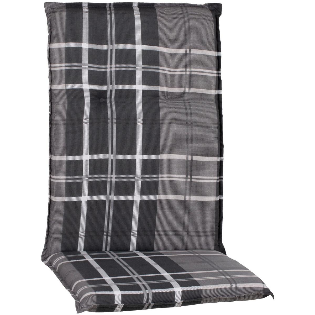 Hochlehner-Auflagen Beckley 4 er-Set ca.118x50cm Anthr./Grau - Anthrazit/Grau, Basics, Textil (118/50/6cm) - Gardenson