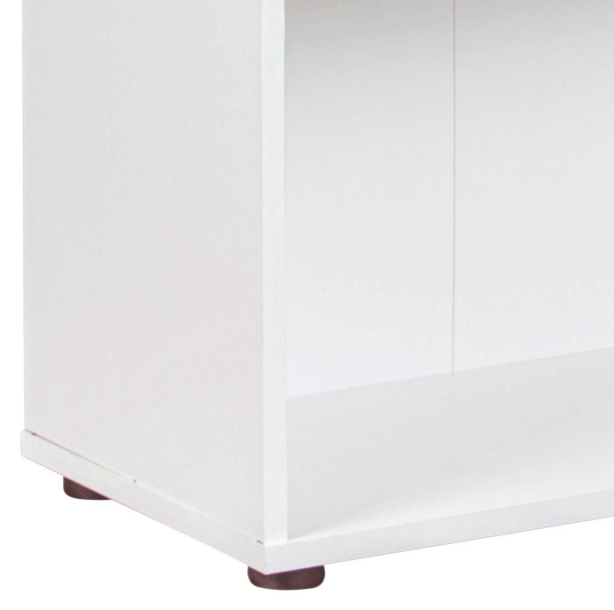 Standregal Arco ca. 60x180 cm Weiß - Schwarz/Weiß, Basics, Holzwerkstoff/Kunststoff (60/180/30cm) - MID.YOU