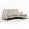 HÖRNSOFFA NOEMIE - beige/naturfärgad, Modern, trä/textil (198/140cm) - Bessagi Home