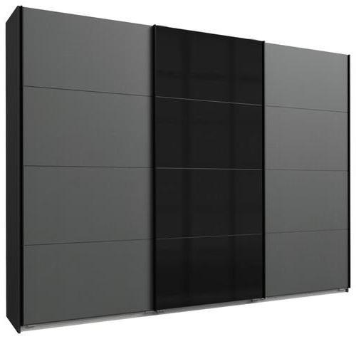 DULAP USI CULISANTE ERNESTO - grafit/negru, Basics, material pe bază de lemn (270/210/65cm) - Modern Living