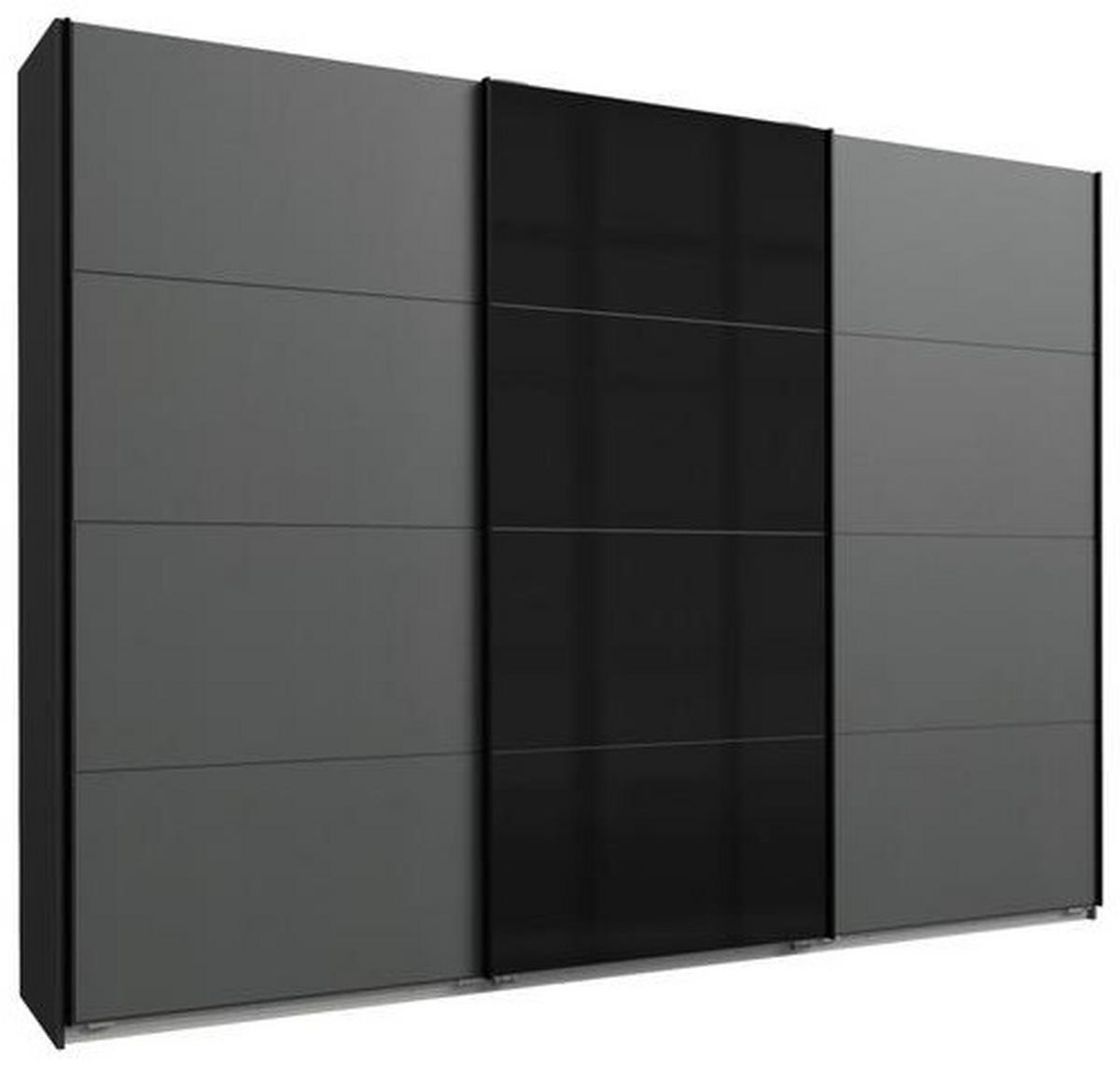 DULAP USI CULISANTE ERNESTO - grafit/negru, Basics, material pe bază de lemn (270/210/65cm) - Modern Living