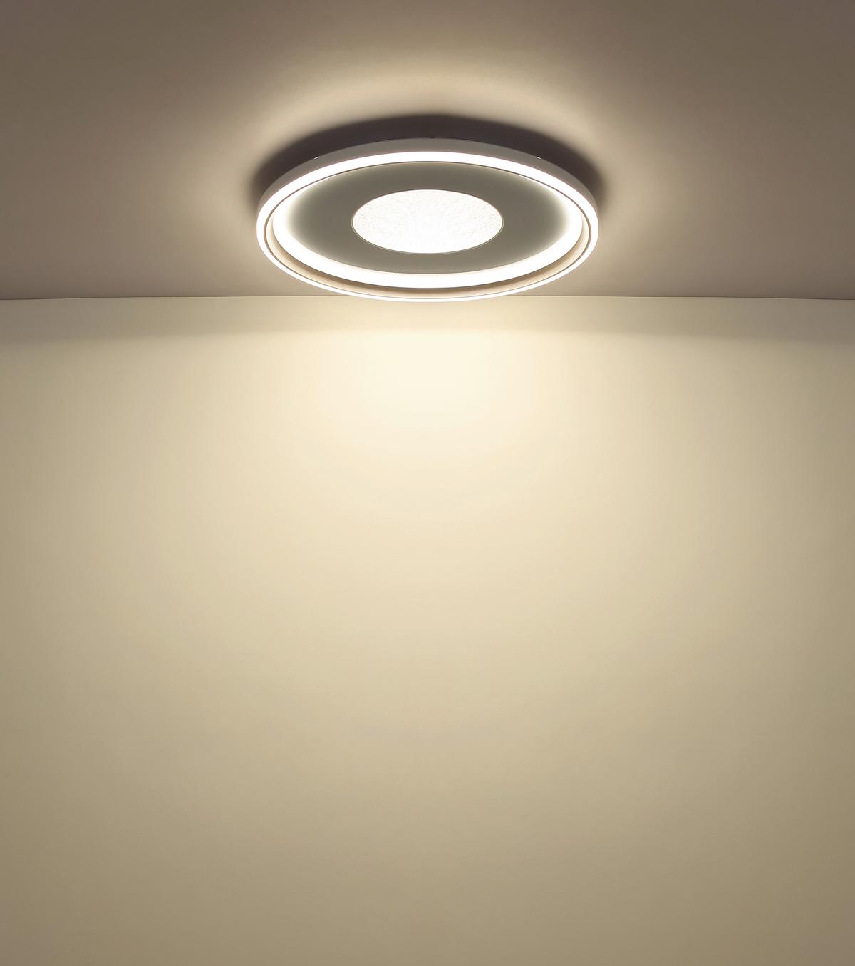 Led Mennyezeti Lámpa 48558-60 Eila - Pezsgő/opál, Design, műanyag/fém (59/6,5cm) - Globo