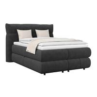 Boxspring Krevet Carmelo - crna, Trend, tekstil/plastika (140/200cm) - Premium Living
