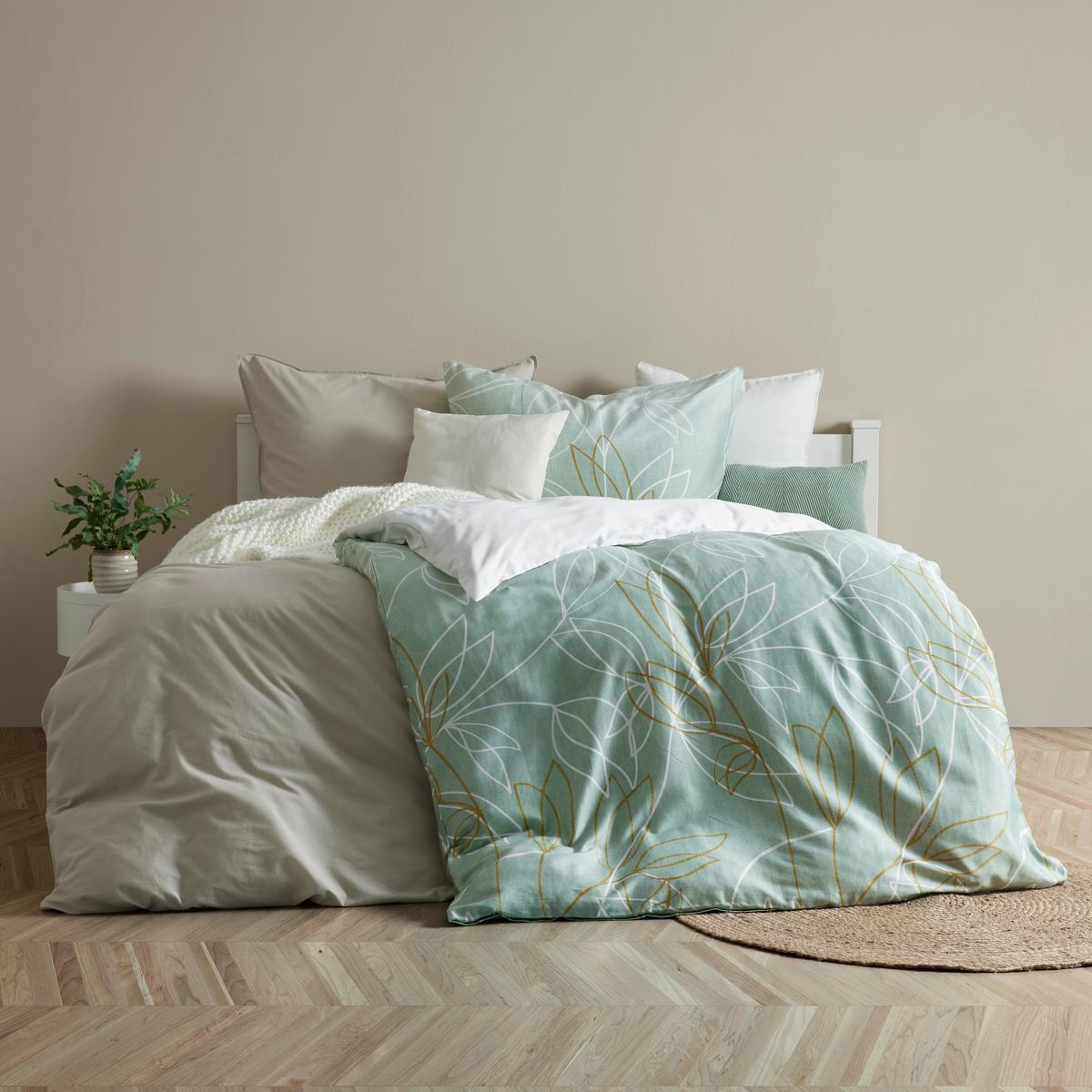 Bettwäsche Stone Washed Uni ca. 140x200cm - Naturfarben, ROMANTIK / LANDHAUS, Textil (140/200cm) - Modern Living