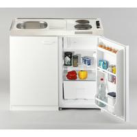 Miniküche Pantry Weiß B: ca. 100cm Weiß - Weiß, MODERN, Holzwerkstoff/Kunststoff (100cm) - Respekta