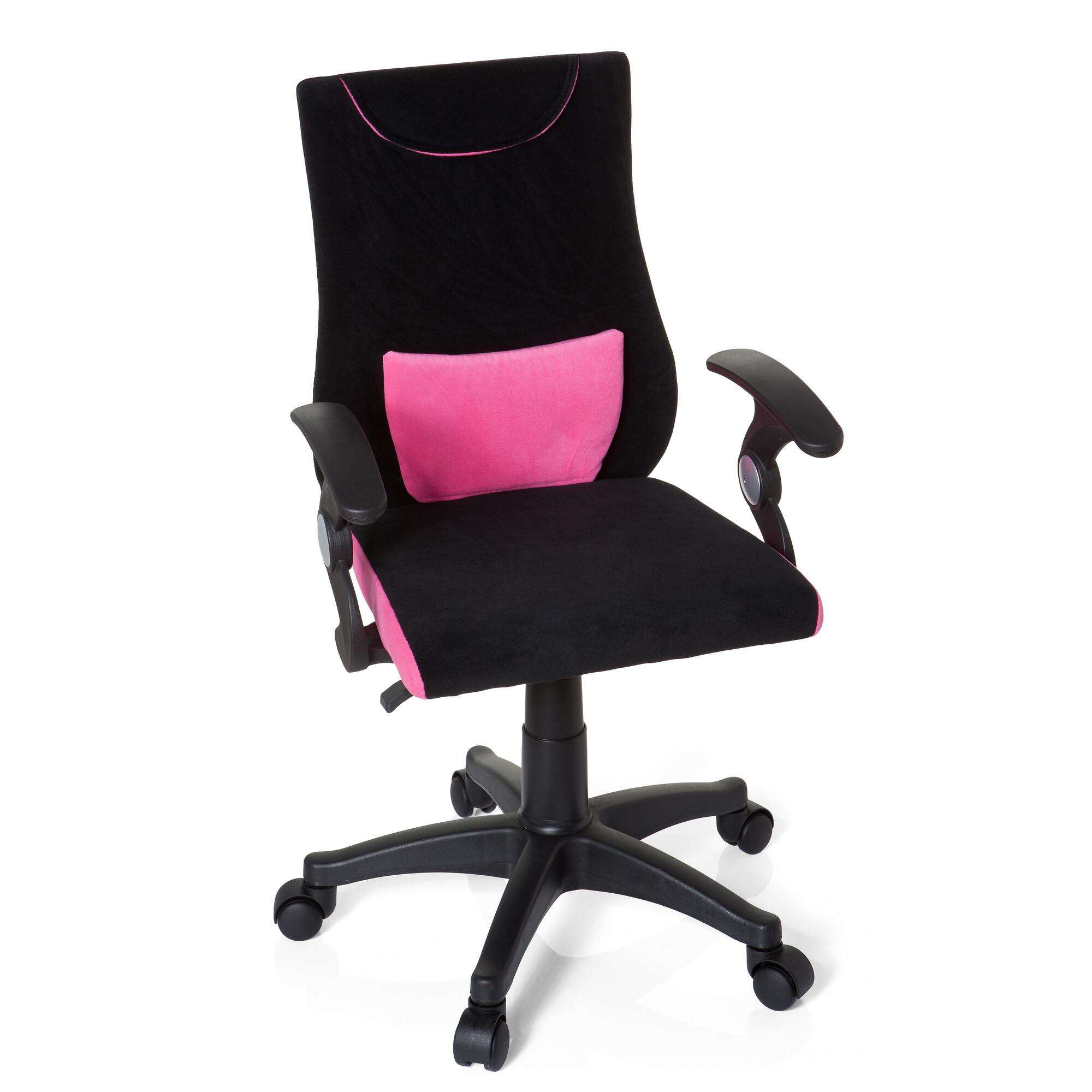 Jugenddrehstuhl Kiddy Pro Al ca.50x87,97x40cm Schwarz,Pink - Pink/Schwarz, Basics, Kunststoff (50/87-97/40cm) - MID.YOU