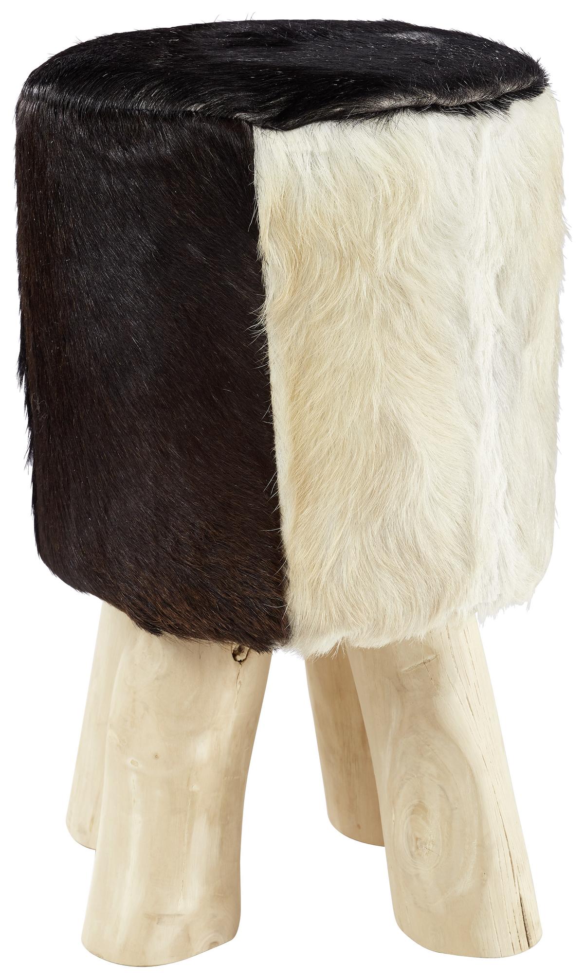 HOKER BINTA - kolor naturalny/biały, Lifestyle, skóra/drewno (32/50/32cm) - Landscape