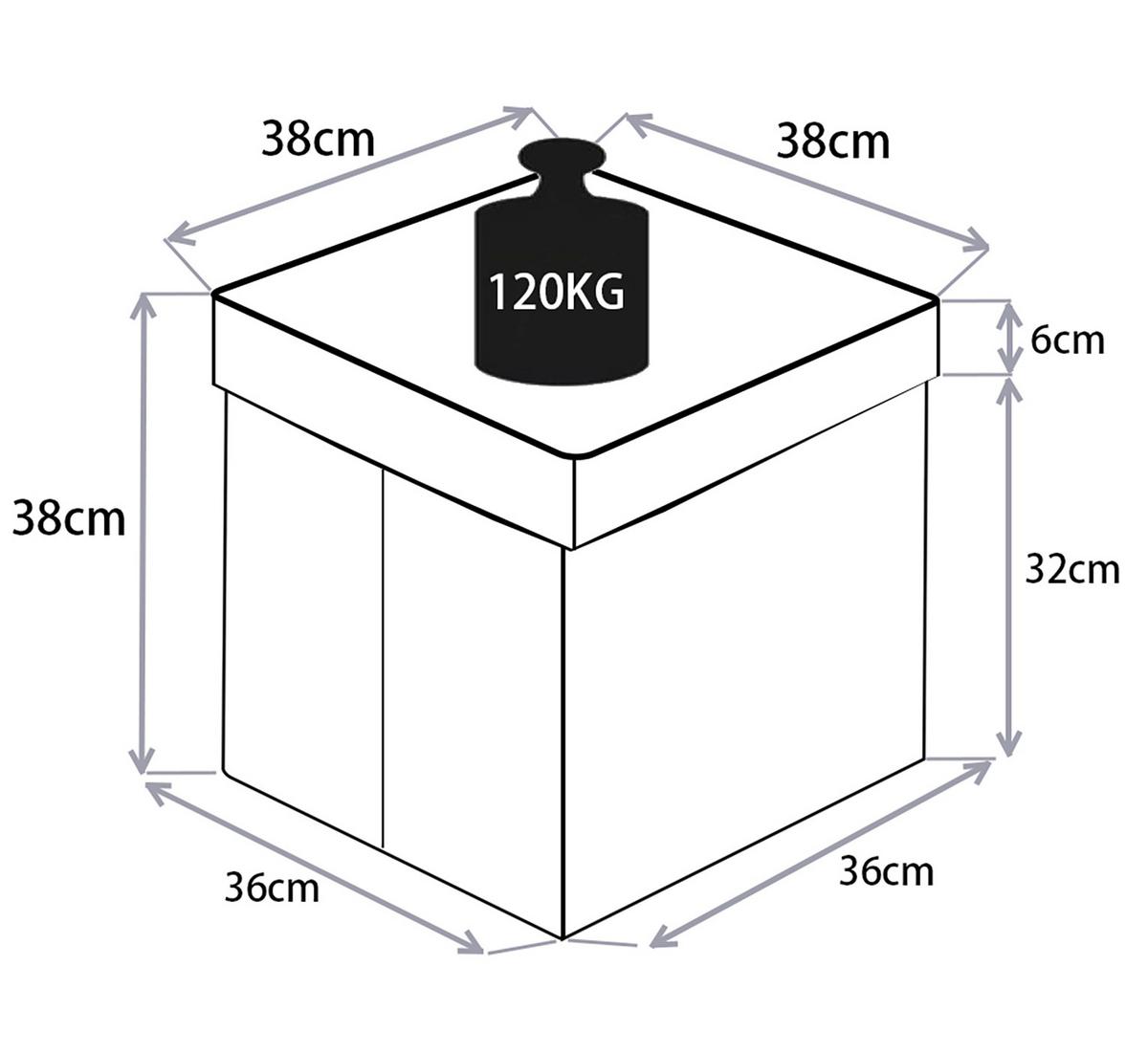 Zaboj Za Sedenje Boxas, Rdeča - rdeča, Basics, umetna masa/leseni material (38/38/38cm) - MID.YOU