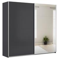 Ormar S Kliznim Vratima Feldkirch - srebrne boje/antracit, Moderno, drvni materijal/metal (225/210/62cm) - Modern Living