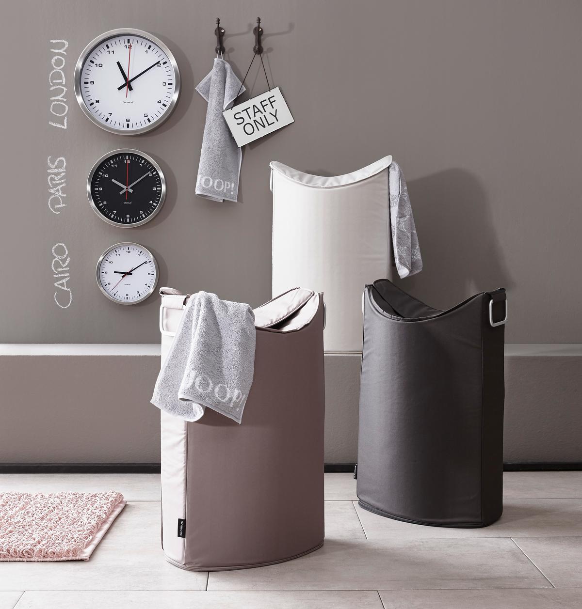 KOSZ NA BIELIZNĘ 65384 - antracytowy, Basics, metal/tkanina (45/67/28cm) - Blomus