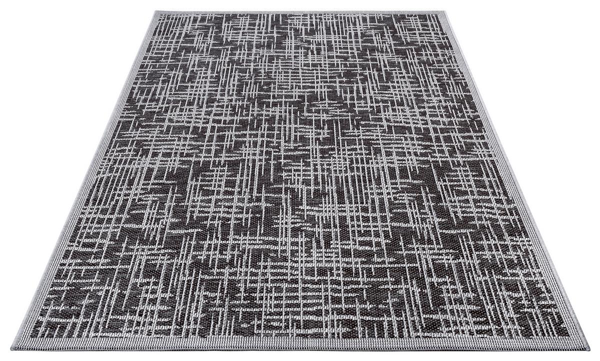 Outdoorteppich Telu Grau/Beige ca. 76x150cm - Beige/Grau, Design, Kunststoff (76/150cm)