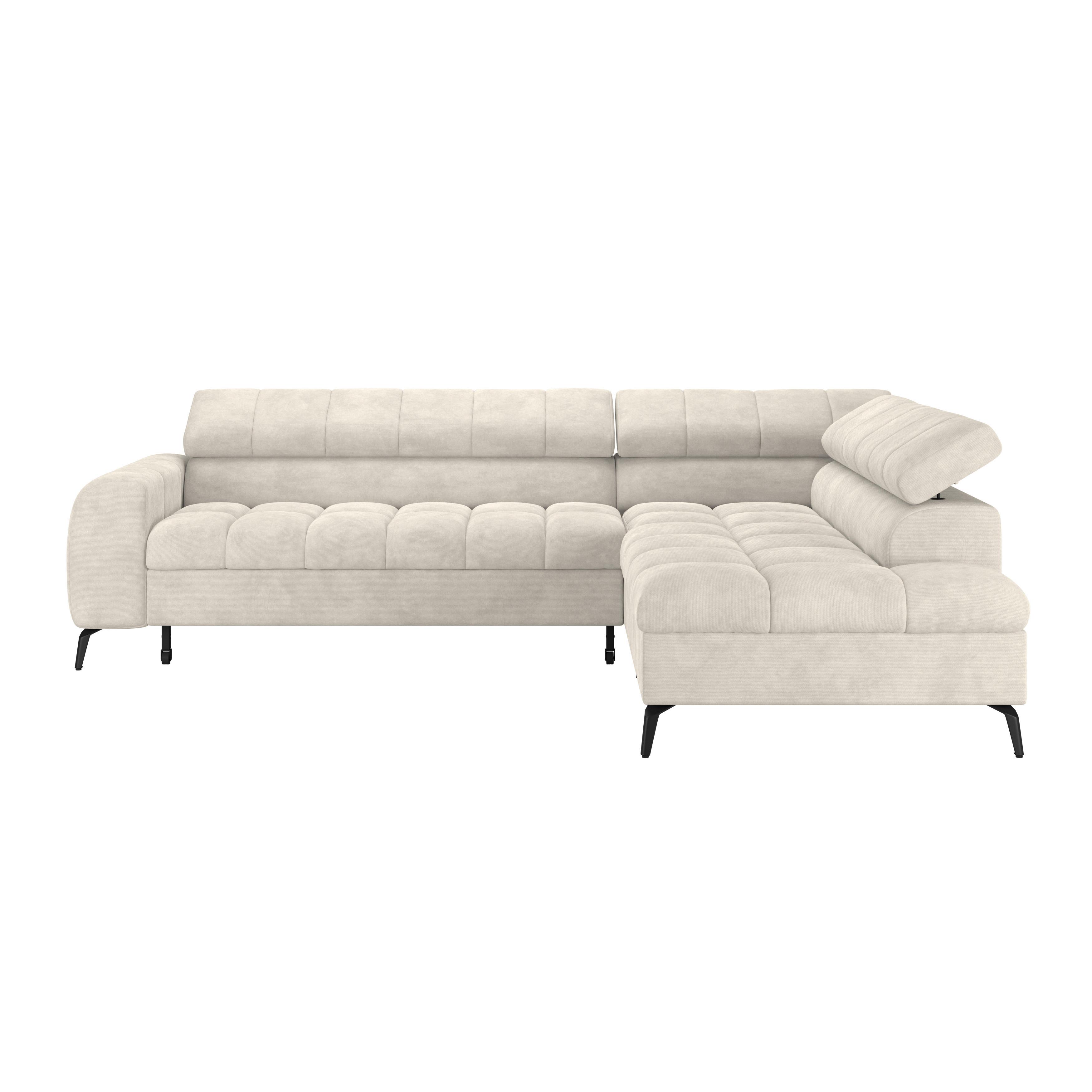 Kutna Garnitura Volf - crna/krem, Trend, tekstil/metal (261/203cm)