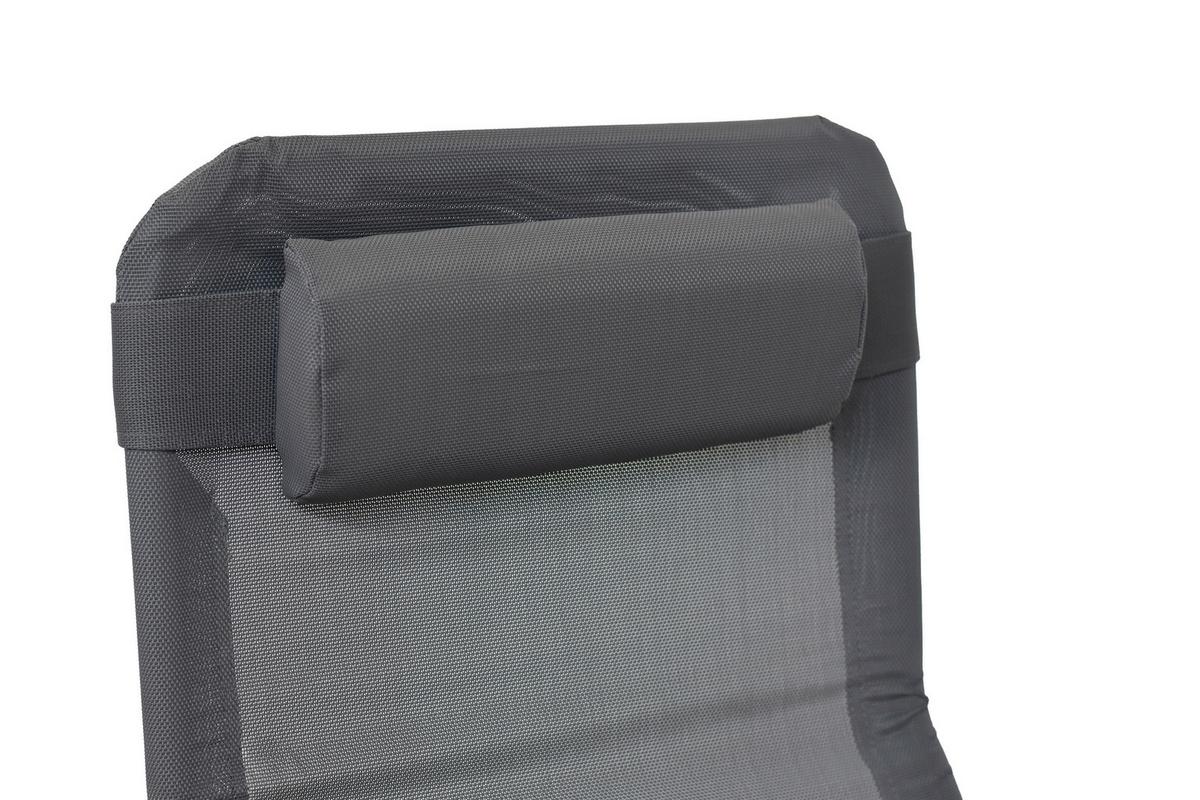 Gartenliege Grau inkl. Kissen - Grau, KONVENTIONELL, Textil/Metall (67/116/154cm) - Gardenson