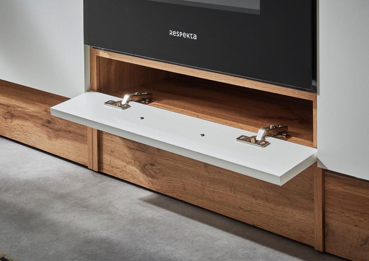 Kotna Kuhinja Z Aparati Hilde, 310x172cm - barve hrasta/bela, Design, kovina/leseni material (310/172cm) - Respekta