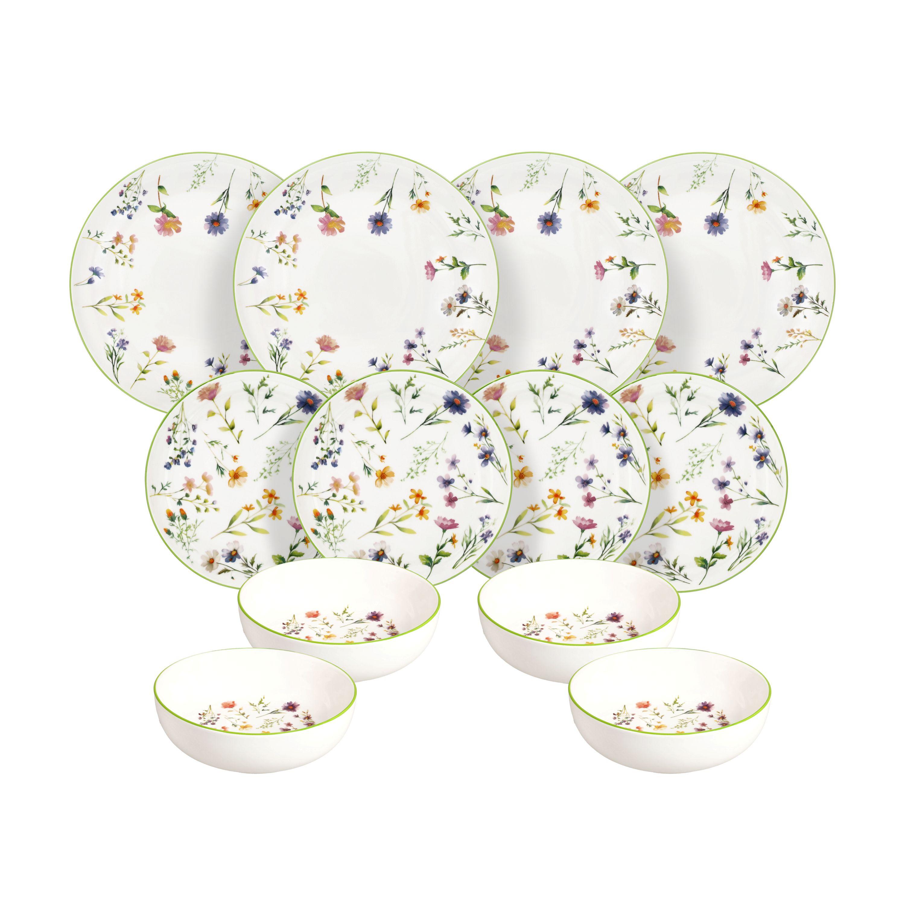 Servis Edge Juliette, 12/1 - bijela/višebojno, Basics, keramika (39/29/24,5cm) - Tognana