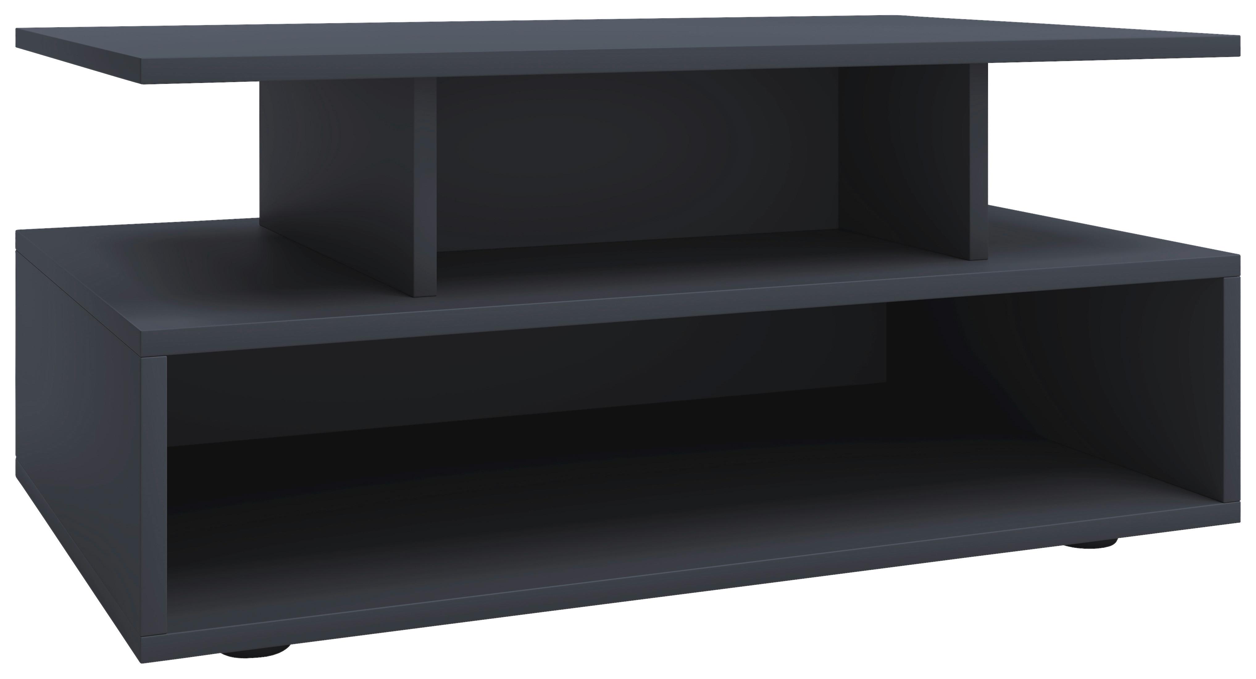 Couchtisch Esila - Anthrazit/Schwarz, Design, Holzwerkstoff/Kunststoff (80/50/40cm) - MID.YOU
