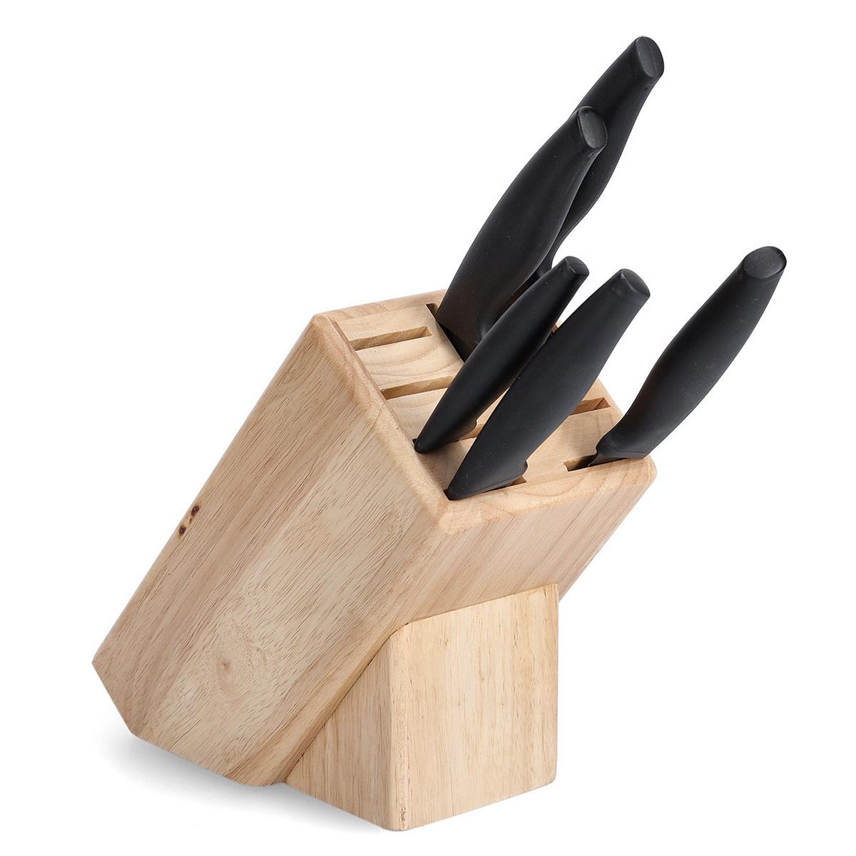 Messerblock Naturfarben - Naturfarben, Basics, Holz (13/25/22cm) - Zeller Present