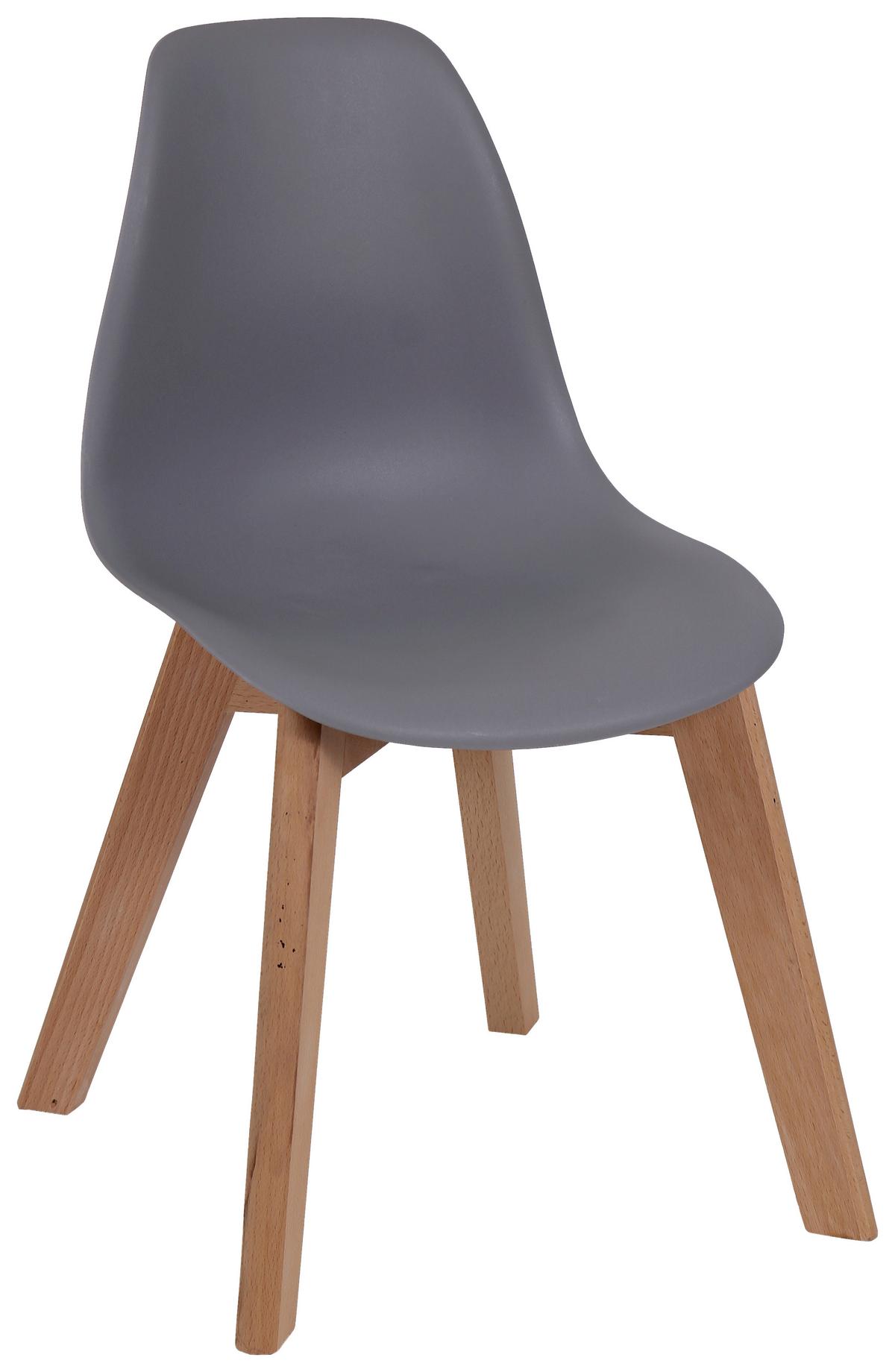 Dječja Stolica Steve - siva/prirodne boje, Moderno, drvo/plastika (32/57/30cm) - Mömax