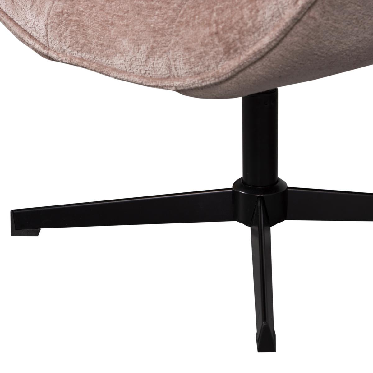 Sessel Wibo Taupe B: 71 cm - Taupe/Schwarz, Design, Textil/Metall (71/94/83cm) - Livetastic