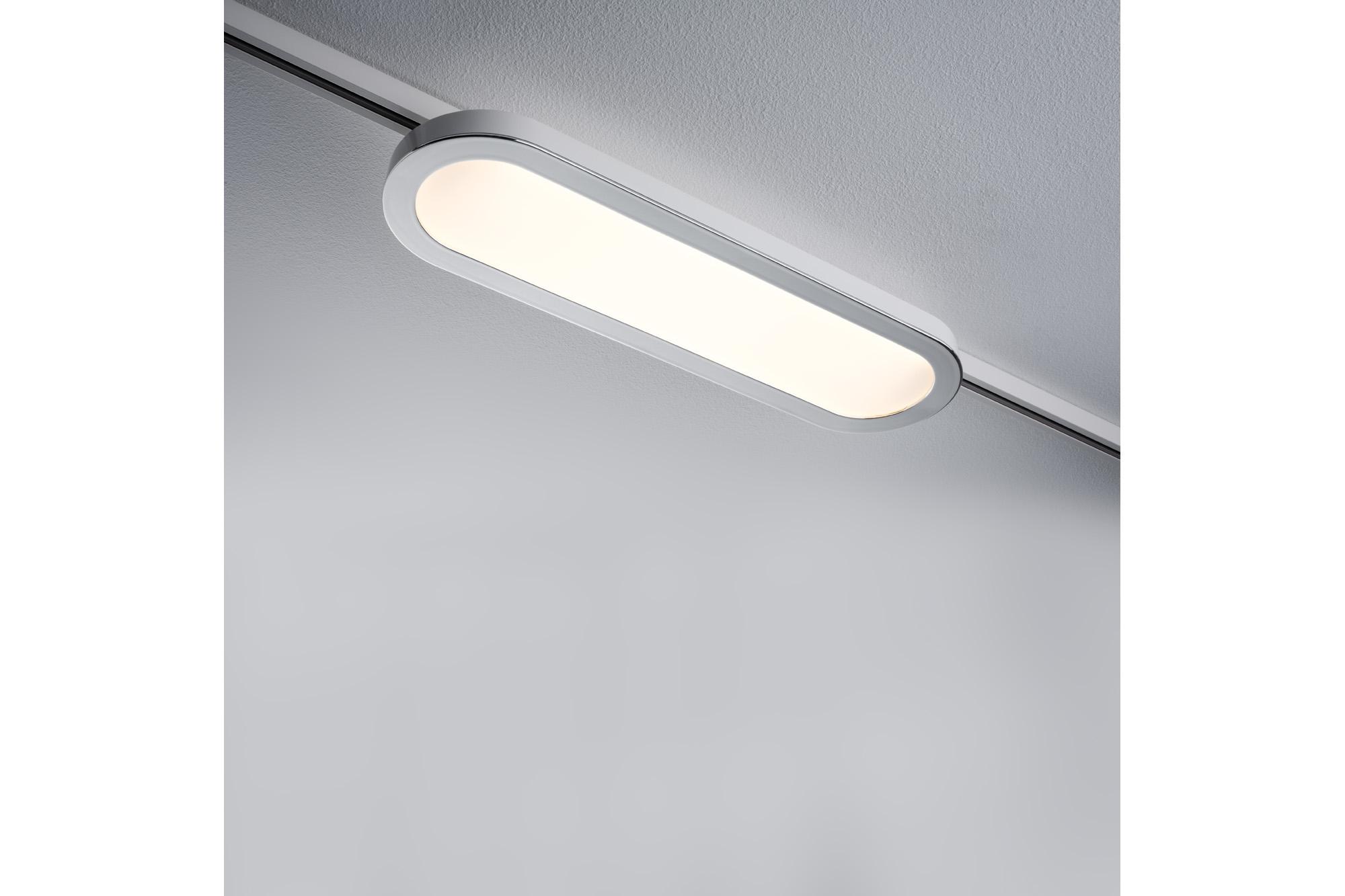 Schienensystem-Strahler Panel Loop max. 7 Watt - Chromfarben/Weiß, Design, Kunststoff/Metall (38/3,5/11cm) - Paulmann